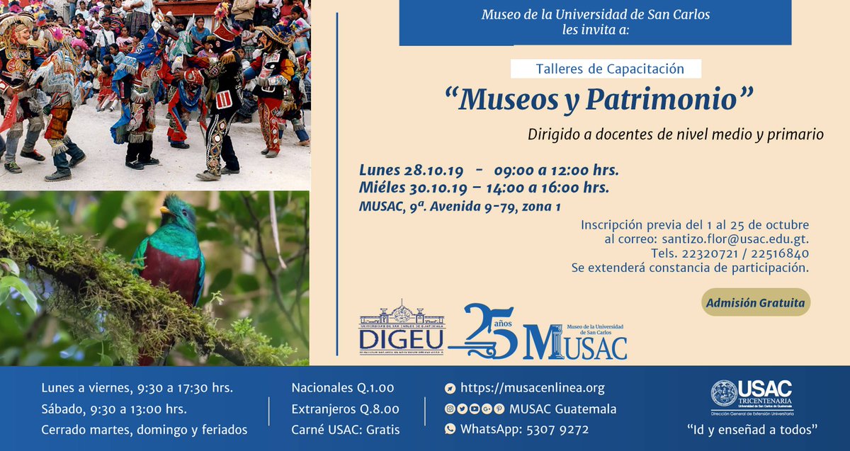 Estimados amigos docentes! Estos talleres están vinculados con las áreas de Expresión Artística, formación ciudadana, Medio Social y Natural. Los esperamos!