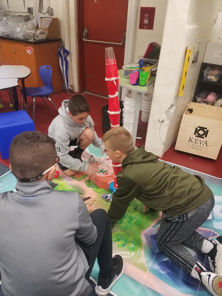 NSElemSTEAM's tweet image. Wonder Leauge Robotics Club in Session: These 5th graders are working together to tackle their first programming and robotics challenge of the season! Great job today everyone!!!