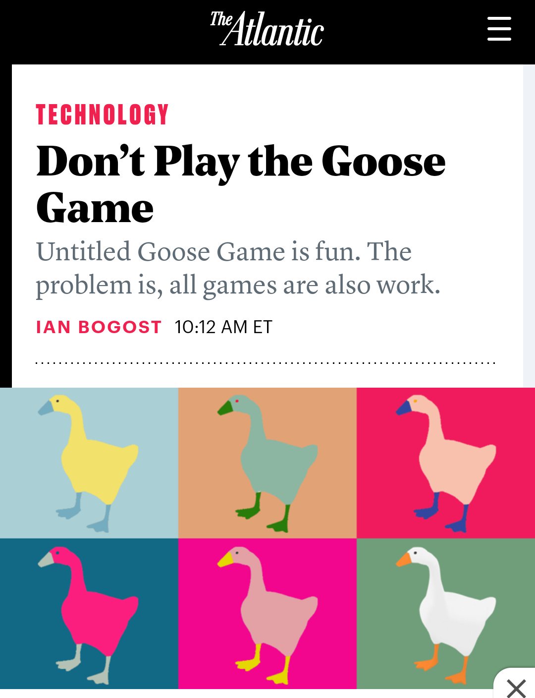 Don't Play Untitled Goose Game - The Atlantic