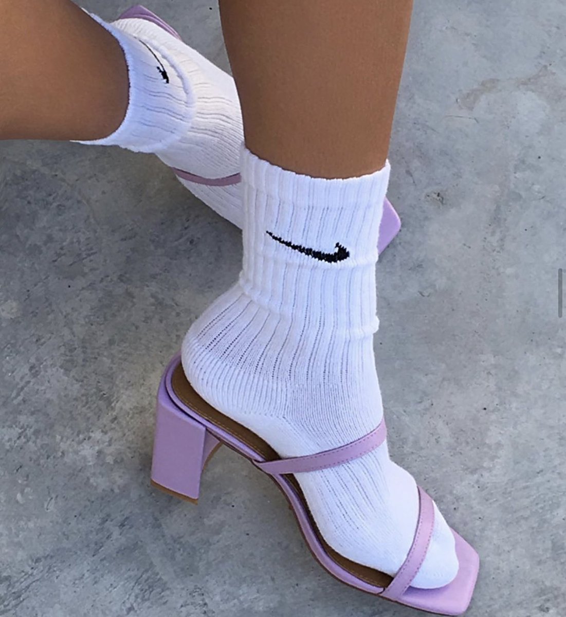 socks under heels