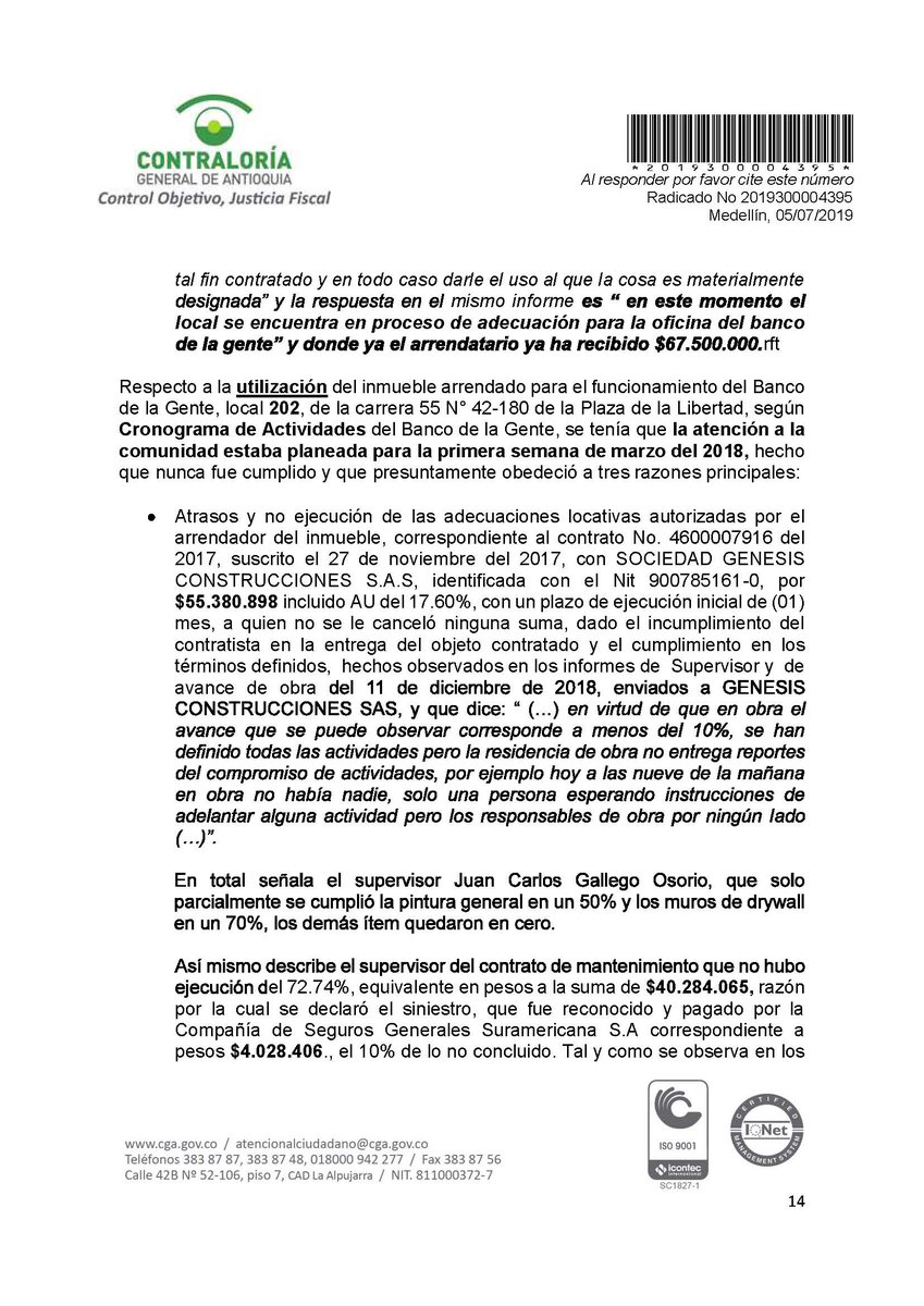 PinkEriv26's tweet photo. @BernardoAGuerra @AlvaroUribeVel @andresguerraho @GobAntioquia Un local dizque arrendado #CeroCorrupción pagado por @GobAntioquia en manos del #Fico el del #ClanGuerraHoyos siendo Secretario de Despacho de @Luis_Perez_G y nunca ocupado.

Que cancer de familia para #Medellin y #Antioquia https://t.co/DzhP6JWUNw