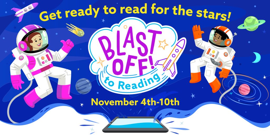 epic4kids's tweet photo. Are your #Readernauts getting ready to read for the stars? The Epic! #BlastOffToReading Challenge will be launching on 11/4! Learn more at: https://t.co/D3RAdDc7Xf https://t.co/AGKKWZtDSJ