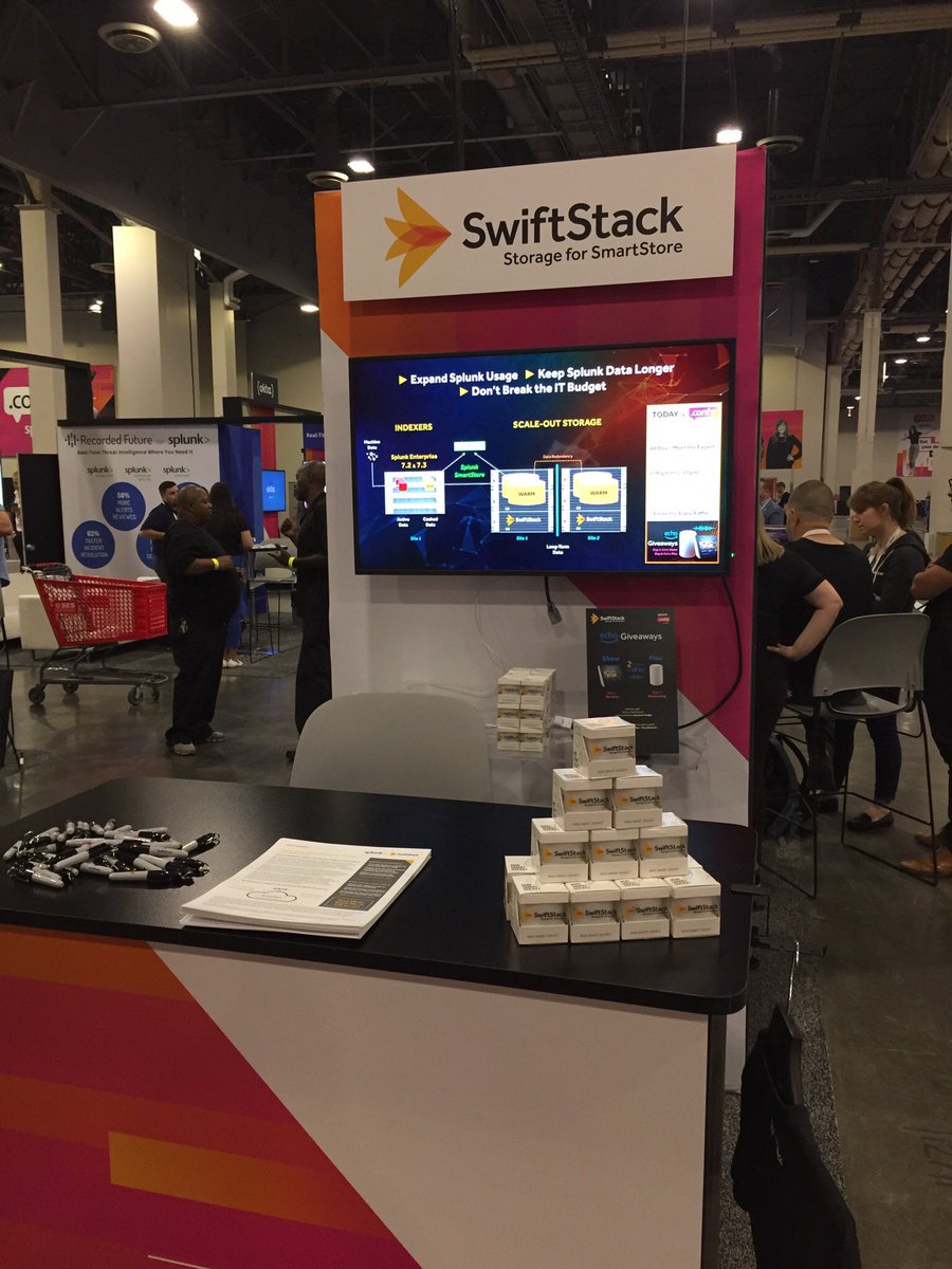 SwiftStack's tweet image. Right now at #SplunkConf19 visit SwiftStack booth 135!
Run @splunk at scale with #SmartStore and #SwiftStackStorage