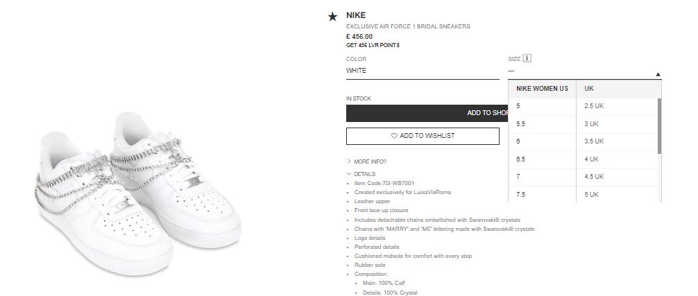 air force 1 bridal