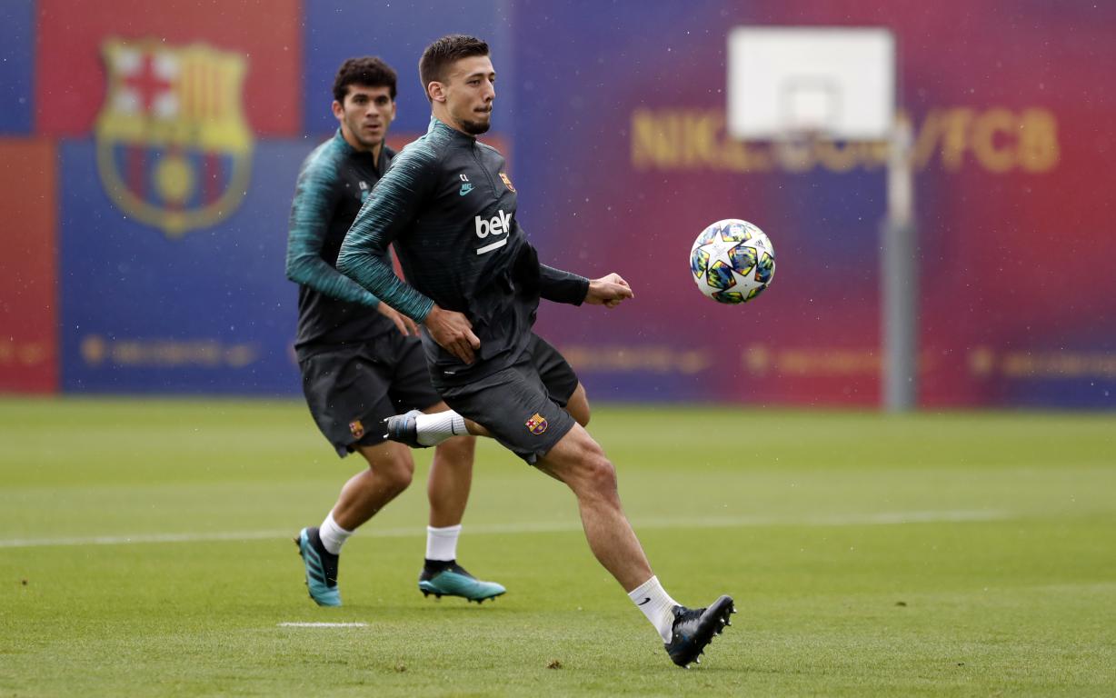 Lenglet, en la última sesión del Barcelona (Foto: FCB).