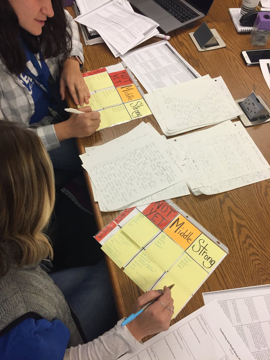 4th grade used thin slicing to make plans for small groups in writing. Great work team! #wilmot109 #engage109