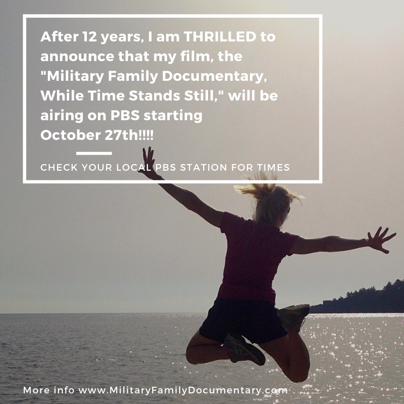 MilFamDoc's tweet photo. Thrilled to let you know that my film, the “Military Family Documentary: While Time Stands Still,”#MilFamDoc about #militarywives  will be airing on #PBS stations across the country. I’ll be posting more details. And, you can go to https://t.co/IGF8pwakMP https://t.co/LQIA3O8OGQ