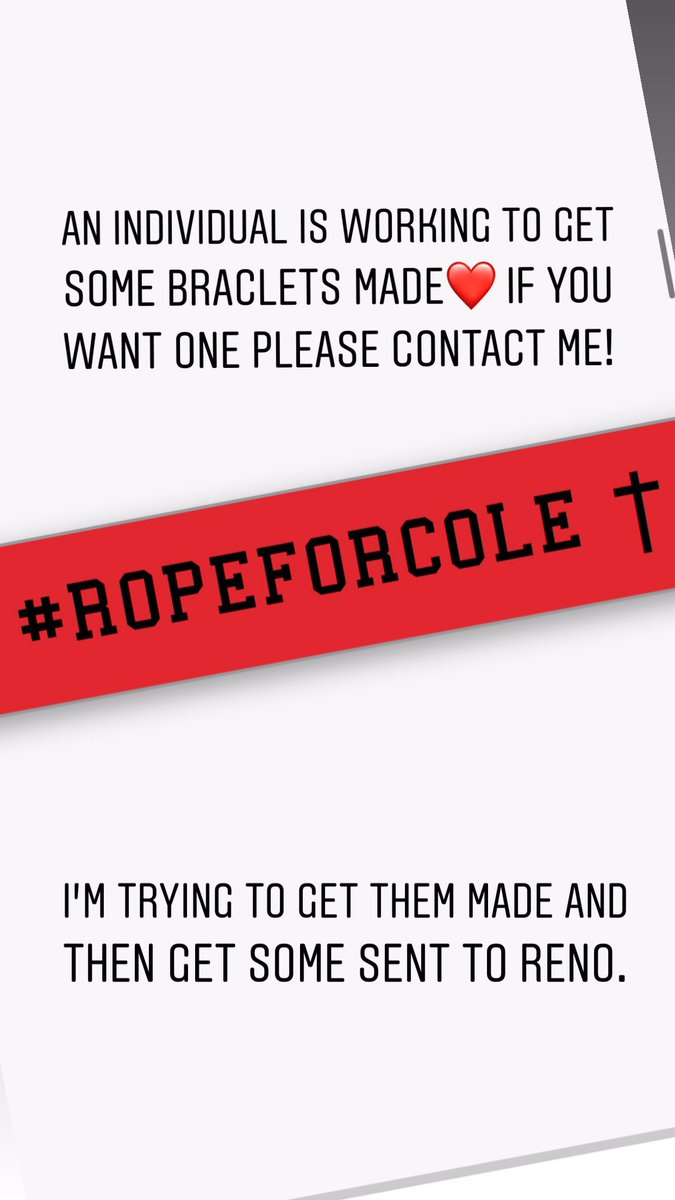 #ROPEFORCOLE 

Message me if you would like one!