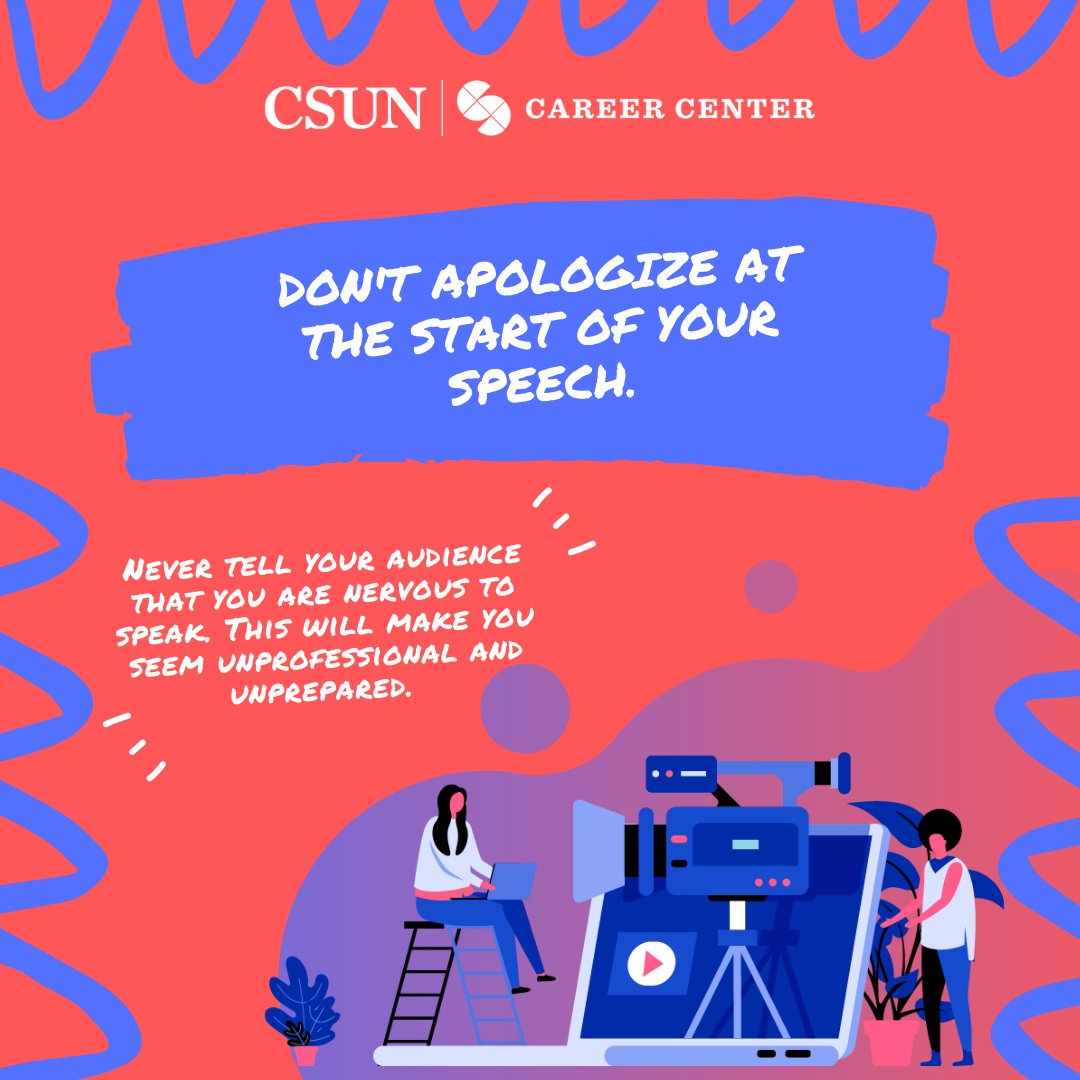 We all have the need to speak in front of an audience at times. Here are some tips that will launch you into the speaking stratosphere. #CSUN #CSUNCareerCenter #CSUNstudent #speech #givingaspeech #publicspeaking #presentation #tip #tipoftheday #howto #theartofspeaking
