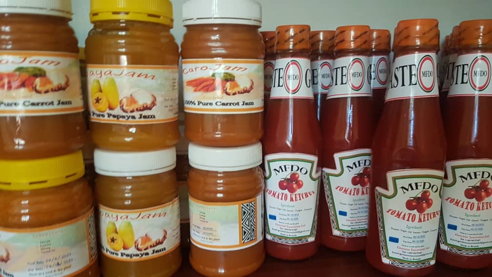 #MFDO:Brand New Ketchup made from tomatoes,  #CaroJam made from carrot, #PapayaJam made from Papaya; these  product produce by Genuine Innovation Ltd.Keep it up @MarcNiyigeza  the sky is the limit.
#ZeroHunger #madeinrwanda #Rwot
