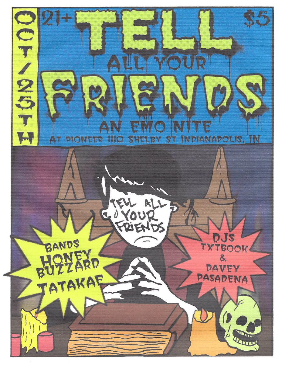 I’m DJing <a href="/TAYFPARTY/">TellAllYourFriends</a> this month and my band Tatakae is playing as well. Pull up with a costume, we got some cool shit to giveaway. 💁🏼‍♂️