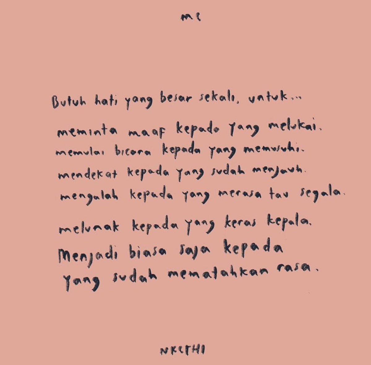 טוויטר Martha בטוויטר Isi Hati Manusia Siapa Yang Tahu What Kind Of Battle Someone Is Fighting Apakah Kamu Tahu Be Kind Don T Judge Https T Co Nrsnbd3ko6