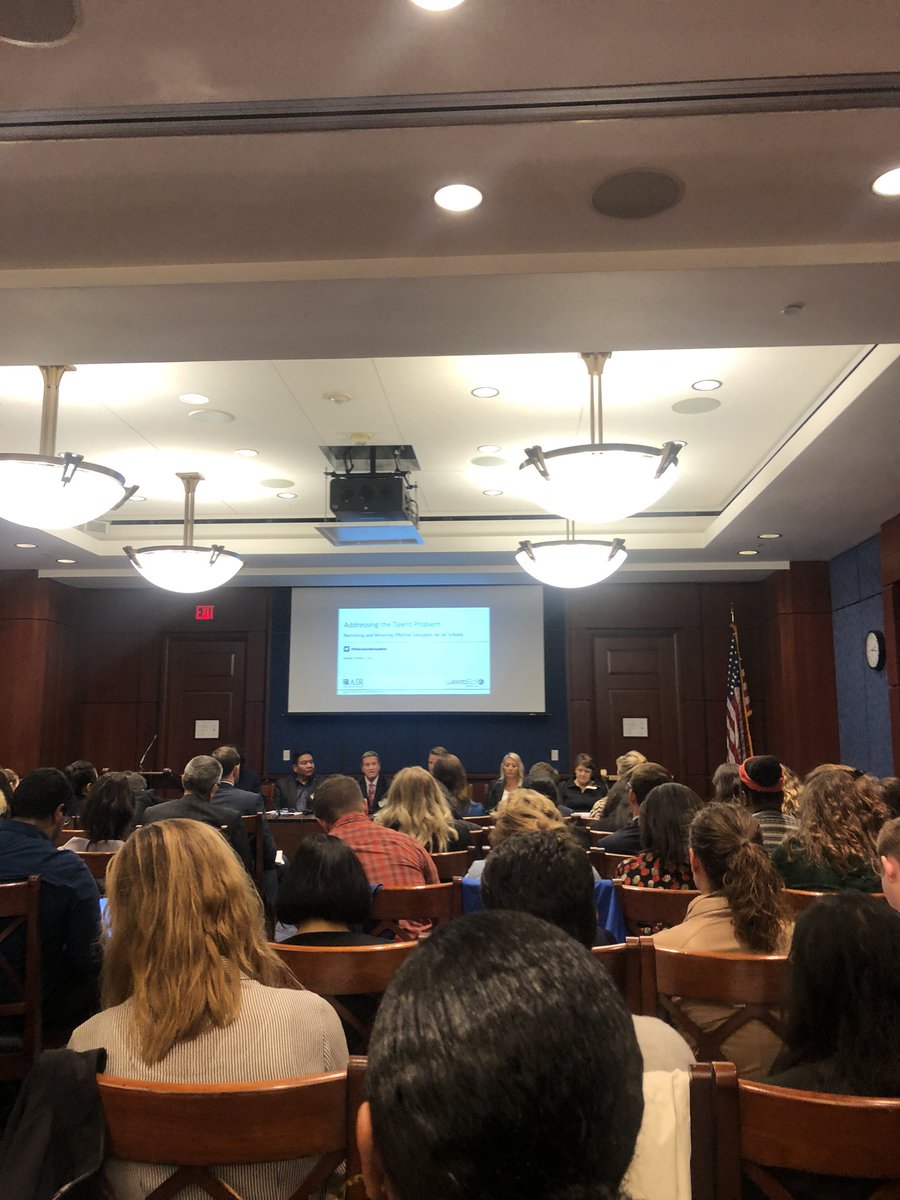 Happy to be joining AIR and WestEd for a congressional briefing on teacher and school system leader shortages. Couldn’t be better timed with the release of the 2019 College Affordability Act #EducatorRetention