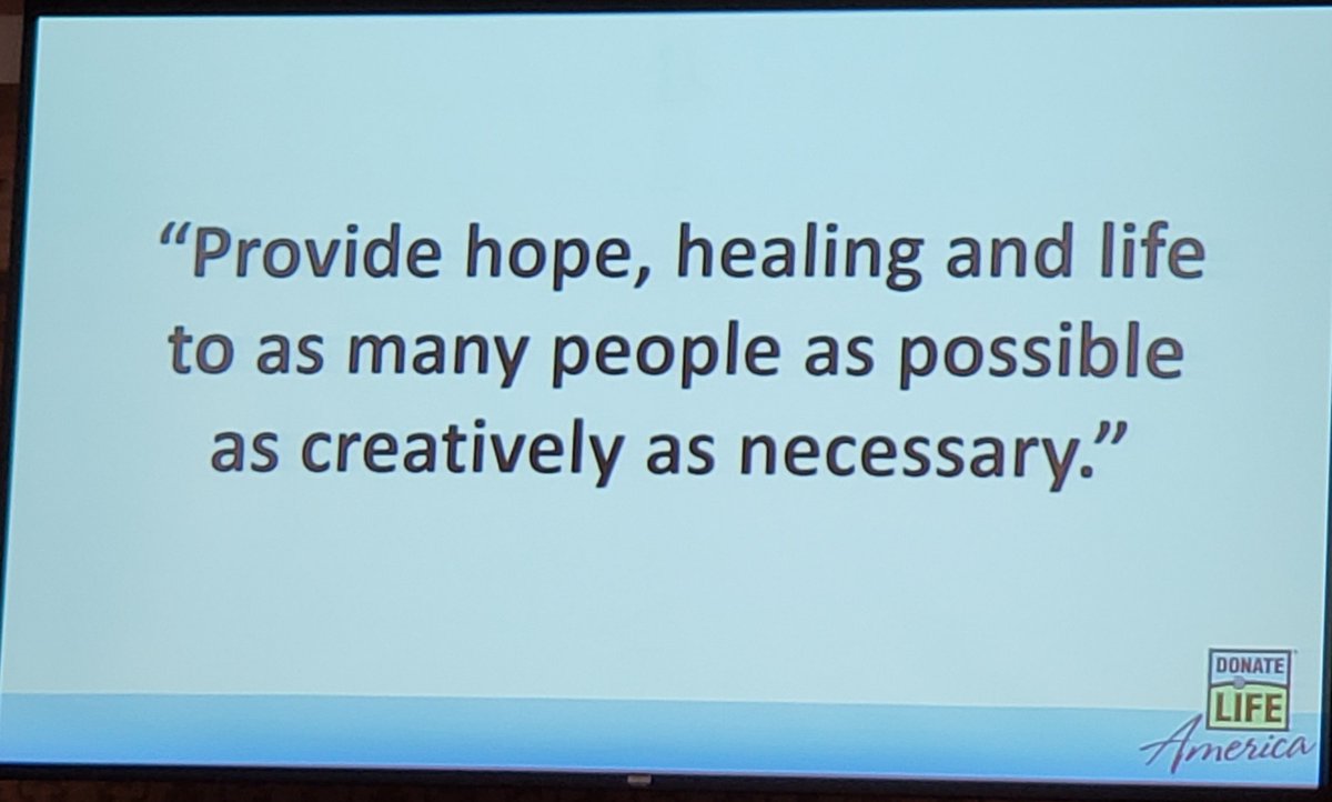 This is what the organ, eye and tissue donation community is all about. #dla2019