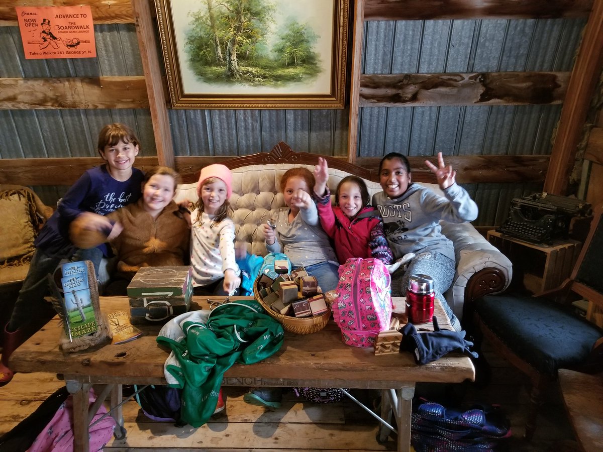 MrsDWatson7's tweet photo. We had an absolute blast despite the rain at Escape Maze Peterborough! These girls rocked the clues while learning about a young indigenous warriors path through life. Way to go girls #1sttofinish #pvnclearns #teamgirlpower https://t.co/UdkpzGql2L