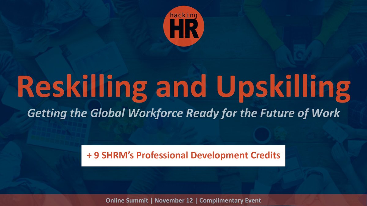 Yesterday we announce that we were approved to be a recertification provider for <a href="/SHRM/">SHRM</a>. Well, guess what? Our upcoming online and free event "Reskilling and Upskilling" will be offering 9 SHRM's Professional Development Credits! Sign up now for free!: eventbrite.com/e/reskilling-a…