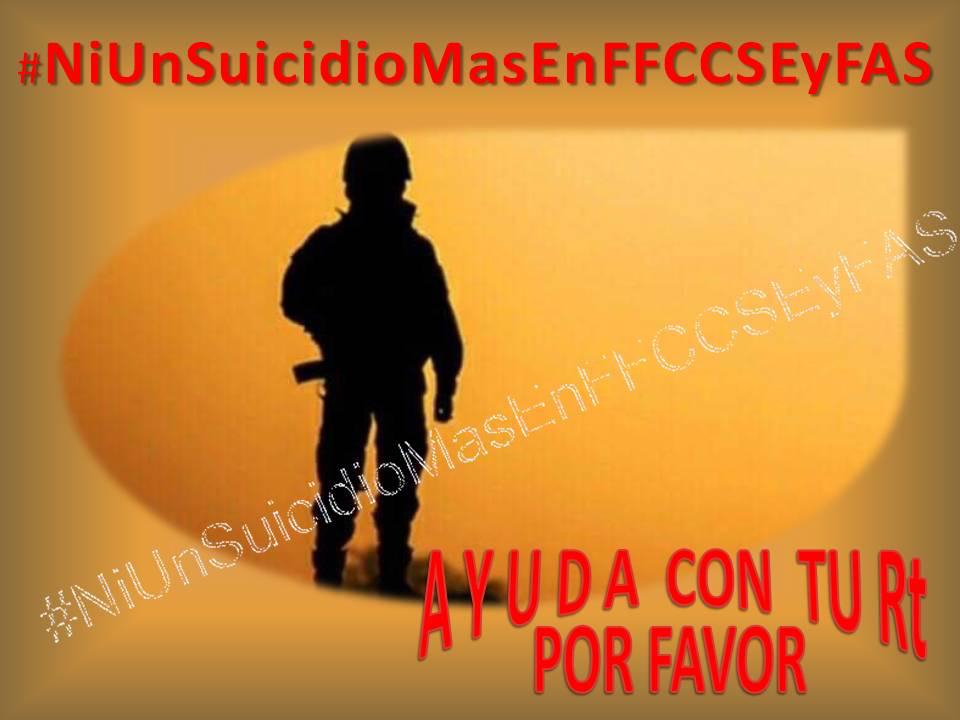 rlia1969's tweet photo. Hemos dicho ya que esto es cuestión de todos?

Sin nuestra UNIÓN no habrá MEDIDAS para estas situaciones:
1 agente o soldado se suicida cada 8 días, hasta el 17/9/19.

Seguimos ignorándolo como sociedad?
#NiUnSuicidioMasEnFFCCSEyFAS 
Ayudas? Por favor
Gracias https://t.co/HH0EbSVAO5