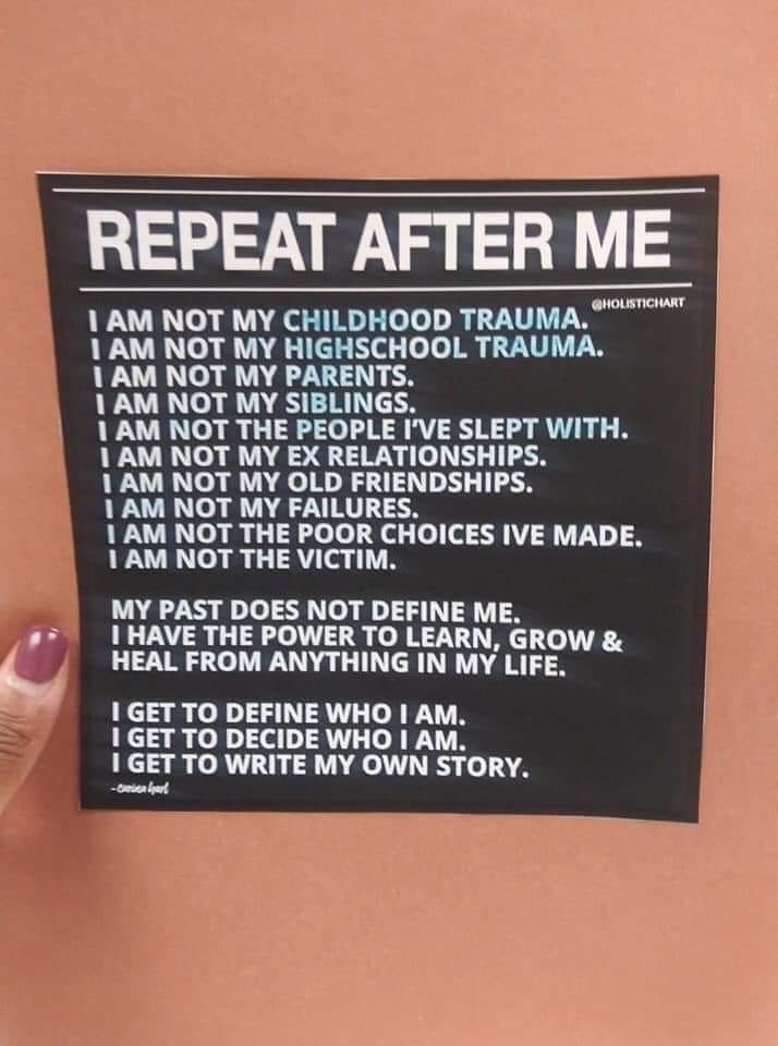 You are not your past 🙌🏼🙏🏼👌🏼🤗😁💞
#therapytuesdays
