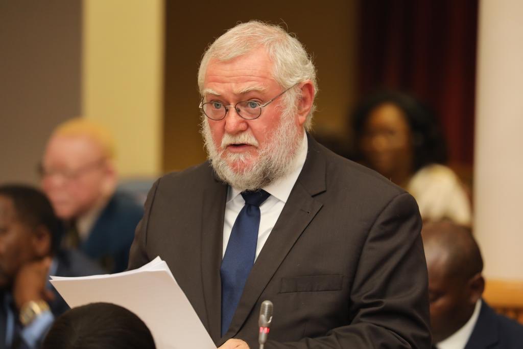 MICTNamibia's tweet photo. Finance Minister Calle Schlettwein tabled the 2019/20 Mid-Year Budget Review. Its purpose is amongst other, to improve effectiveness of resource allocations during the financial year and enhance growth responsiveness of the fiscal policy. https://t.co/9nWLAtzgdQ
