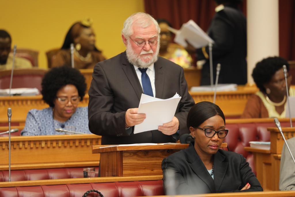MICTNamibia's tweet photo. Finance Minister Calle Schlettwein tabled the 2019/20 Mid-Year Budget Review. Its purpose is amongst other, to improve effectiveness of resource allocations during the financial year and enhance growth responsiveness of the fiscal policy. https://t.co/9nWLAtzgdQ