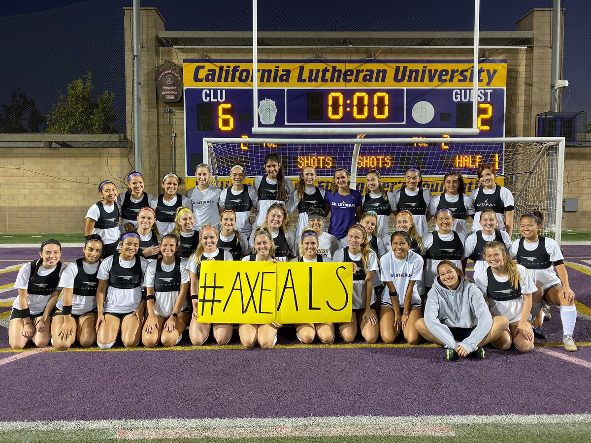 Cal Lutheran Women’s soccer heard @ericjames_48 story and were showing our support for him tonight at William Rolland Stadium! Eric Stevens is a LAFD firefighter fighting against ALS. Visit @stevensnation to learn more about his story & help spread awareness!! #AXEALS