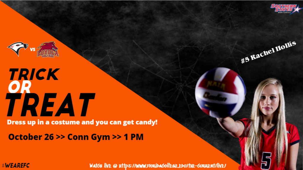 FC_Athletics_'s tweet photo. Halloween for fans on Saturday! The Lady Falcons volleyball team takes on Loyola University-New Orleans! https://t.co/0jg8TtbrVl