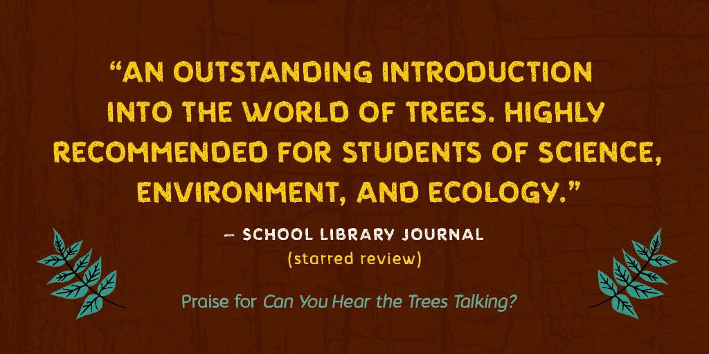 GreystoneKids's tweet image. Woah! We just received our second @sljournal ⭐️’d review of the season, this time for Can You Hear the Trees Talking? by renowned forester @PeterWohlleben. 🌳🍂

Full review here: bit.ly/2P7Kovs