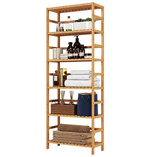 storagevat's tweet image. #Homfa Bamboo# Shelf 6 Tier#63.4 Inches# Height Free #Standing# Bookshelf storagevat.com/product/homfa-…