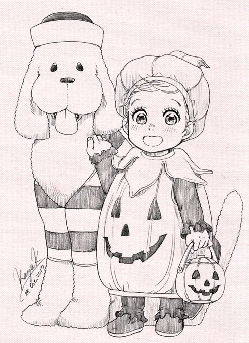 既存絵だけどハロウィーン☆(ﾟωﾟ☆)(☆ﾟωﾟ)☆ 