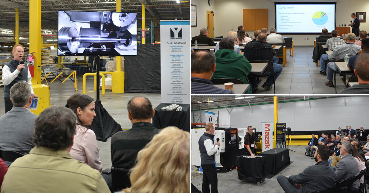 YardeMetals's tweet image. Fantastic turnout for Machining Day at Yarde Metals! Thanks to Outokumpu for an informative presentation on the value of Prodec and Mazak North America  for your machining expertise. Premium Product. Premium Machine. Premium Service Center.  #prodec #Outokumpu #Mazak #Stainless