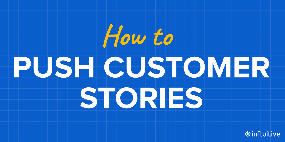 influitive's tweet photo. Do you have a great B2B Customer Story? Find out how to distribute it 📖 by leveraging email, social media & sales enablement: https://t.co/dWAxCQ4giB
#sales #customerstory #influitive https://t.co/EvsxvIWwhA