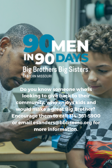 stlareavpc's tweet photo. VPC member @BBBSEMO is looking to sign up #90menin90days. Hundreds of kids are looking for a big brother or big sister. Mentoring youth is violence prevention! https://t.co/t7XSTRTYA0