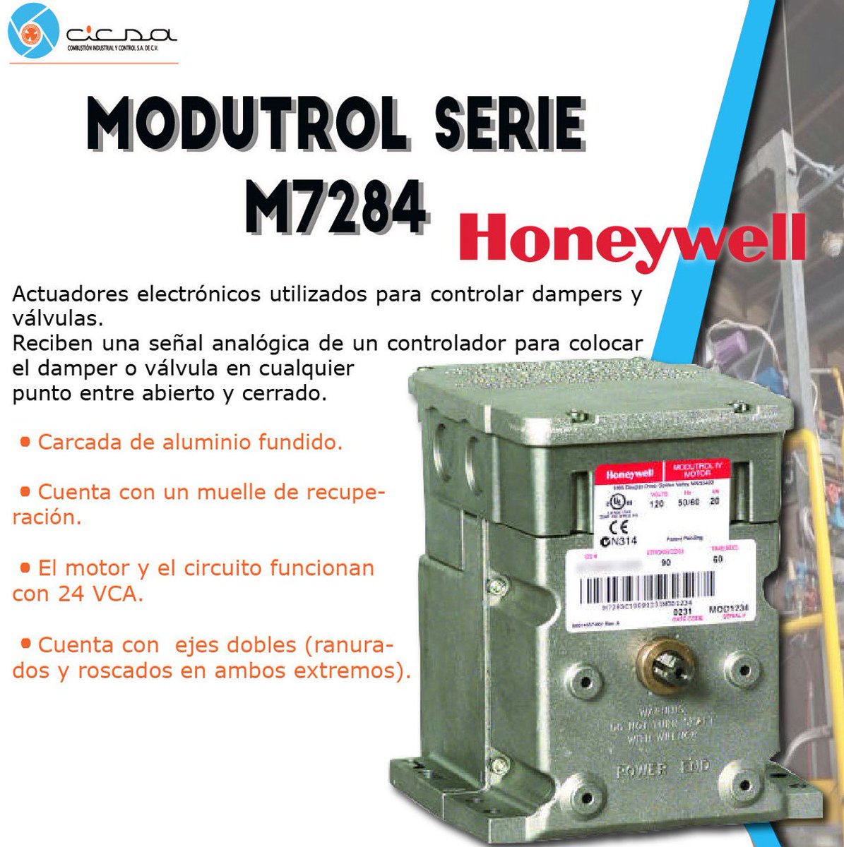 Honeywell Modutrol IV Motor M7294Q1007/U m7284-1