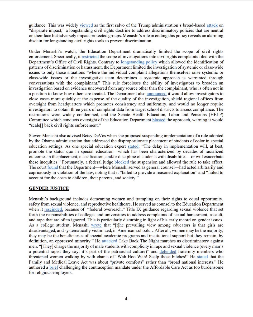 Page 4 of NAACP letter urging senators to oppose 2nd Circuit nominee Steven Menashi.