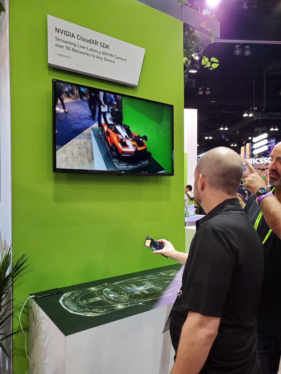 anshelsag's tweet image. Just got a demo of @NVIDIA&apos;s #CloudXR SDK working on a @Samsung #GalaxyS10 #5G over @Verizon&apos;s network running @autodesk VRED here at #MWCLA19 #MWCLA2019 will upload it to YouTube tonight after the Lakers game.