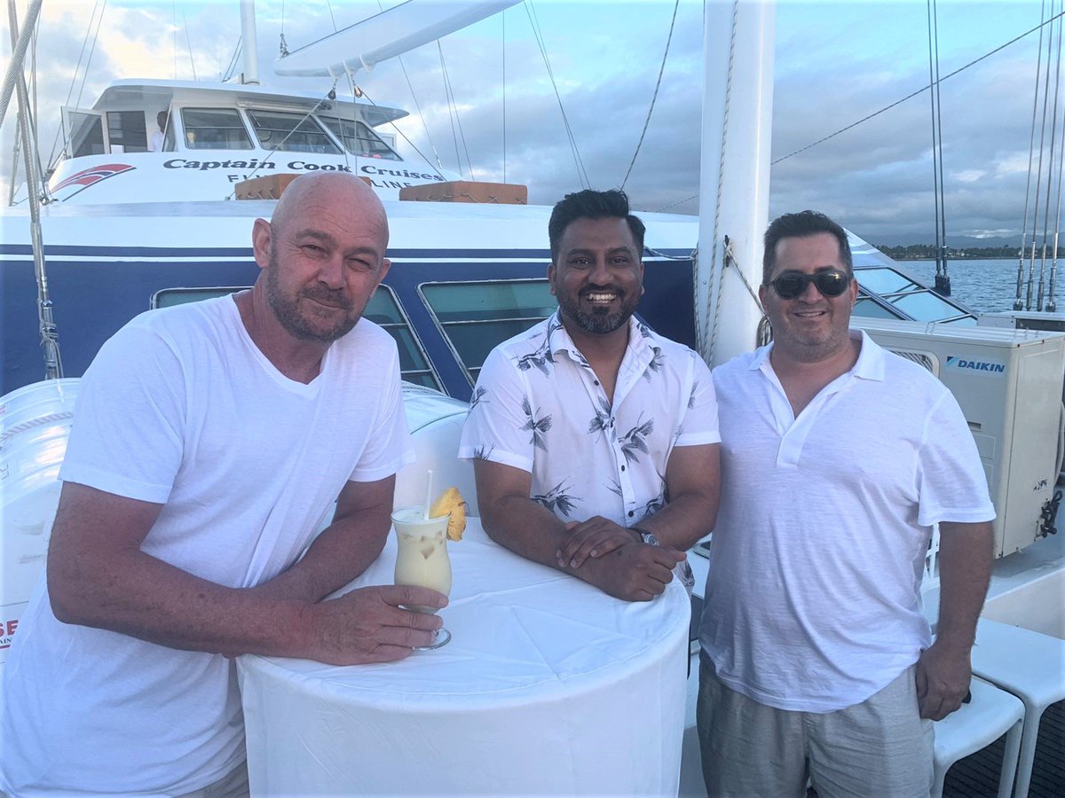 brucejhadley's tweet photo. Always great to spend time in Fiji...even if it is a work conference.
#hallensteinbrothers #denarau #captaincookcruises https://t.co/JFBjOTvnTT