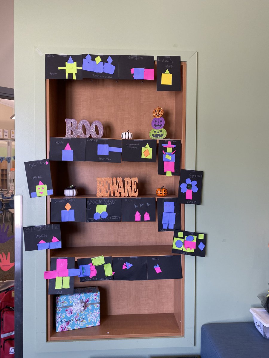 KinderWKristin's tweet photo. Cross-curriculum project today!!! @CRPUSDCrane @SweetKinders #math #languagearts #shapes #creativity #art https://t.co/cN6cNXKjJh