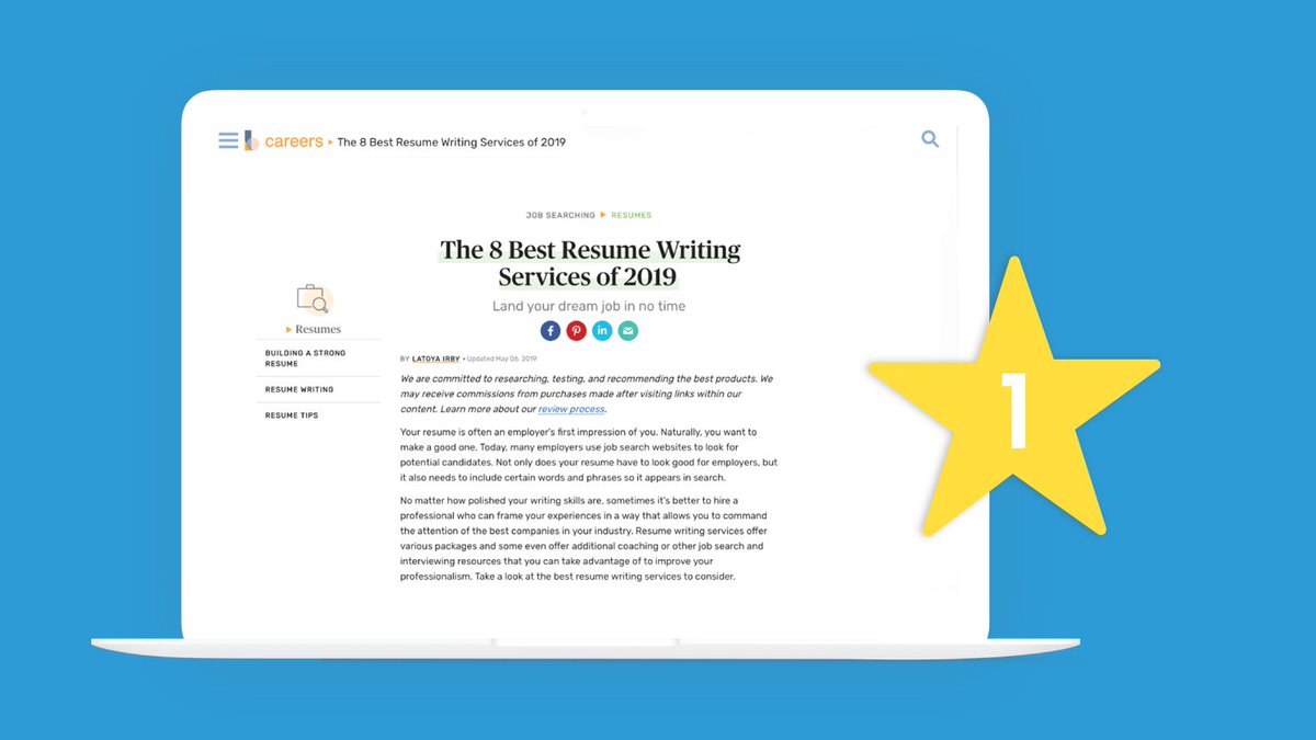 TopResume's tweet photo. When it comes to your #resumerewrite, you want the best of the best working on it. https://t.co/lrGBW2ON6Y https://t.co/s8iQ9dv4io