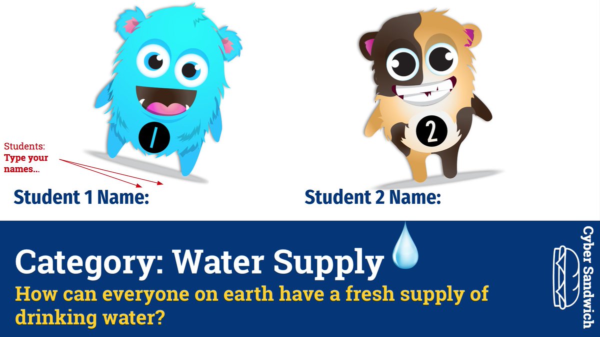 teach3tech's tweet photo. Love when my teaching friends allow me into their classroom for some R&amp;D! Today ... #EDUProtocols  CyberSandwich: How can everyone on earth have a fresh supply of drinking water? Thanks @iheartscholars 😍@jcorippo #SVUSDedtech https://t.co/dKBwvZU3KQ