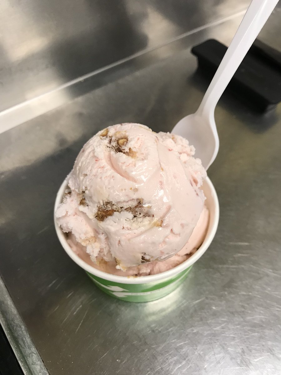 DaveandAndys's tweet photo. Strawberry Prezel Salad is back for a limited time! It’s healthy is it has salad in the name, right? https://t.co/CJ4plCtG1X