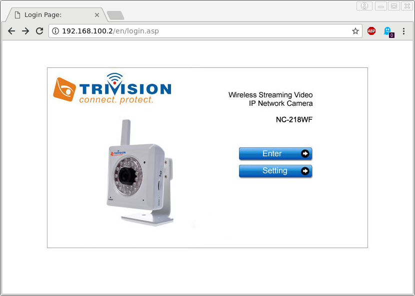 IP Camera Admin Interface