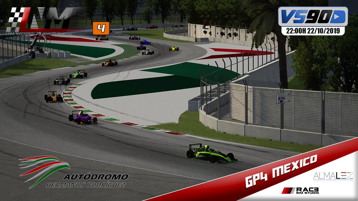 club_simracing's tweet photo. ✔️Continuamos la semana 4 de LNM @club_simracing.

Hoy tendremos la categoría mediana con los #LNM4 en pista.

Circuito: Hermanos Rodriguez (Mexico)
Hora: 22:00h
Directo: https://t.co/aQSL60kJAw

Colabora: #Almalez https://t.co/agrSYV8H84