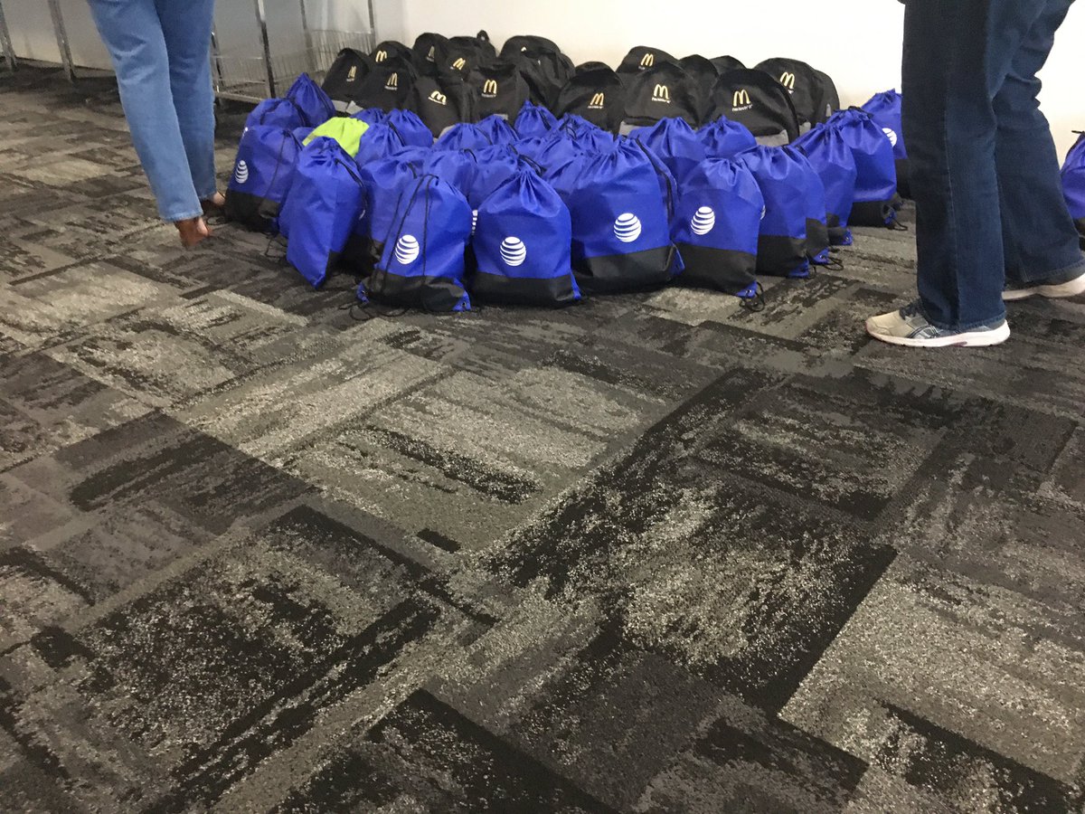 Today we packed 64 emergency bags for survivors of human trafficking in Arizona! We are excited to present them to Shanna Parker with Angels Go To Work for 4 years in a row. #attimpact #endhumantrafficking #lifeatatt #womenofatt #womenofattaz #survivorsofhumantrafficking