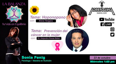 soniafenig's tweet photo. Mañana un gran programa en #LaBalanza, abordaremos el tema del hoponopono y prevención del Cáncer en la mujer. 🍃 Escúchanos en punto de la 1:00 🕐 pm por https://t.co/YaBd7R78EI 📻

#FelizMartes #ViajarMeHaEnseñado #FelizMiércoles https://t.co/OIwIxth7Q8