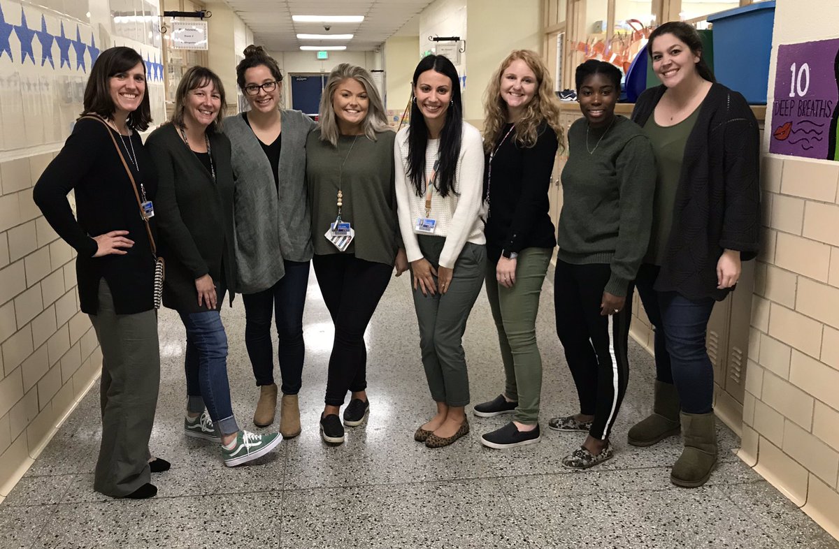 <a href="/NorwoodES/">Norwood Elementary</a> celebrating #kindness sporting our green for #equity <a href="/canstafford/">Candice Stafford</a> <a href="/JSzymanski301/">Jen Szymanski</a>