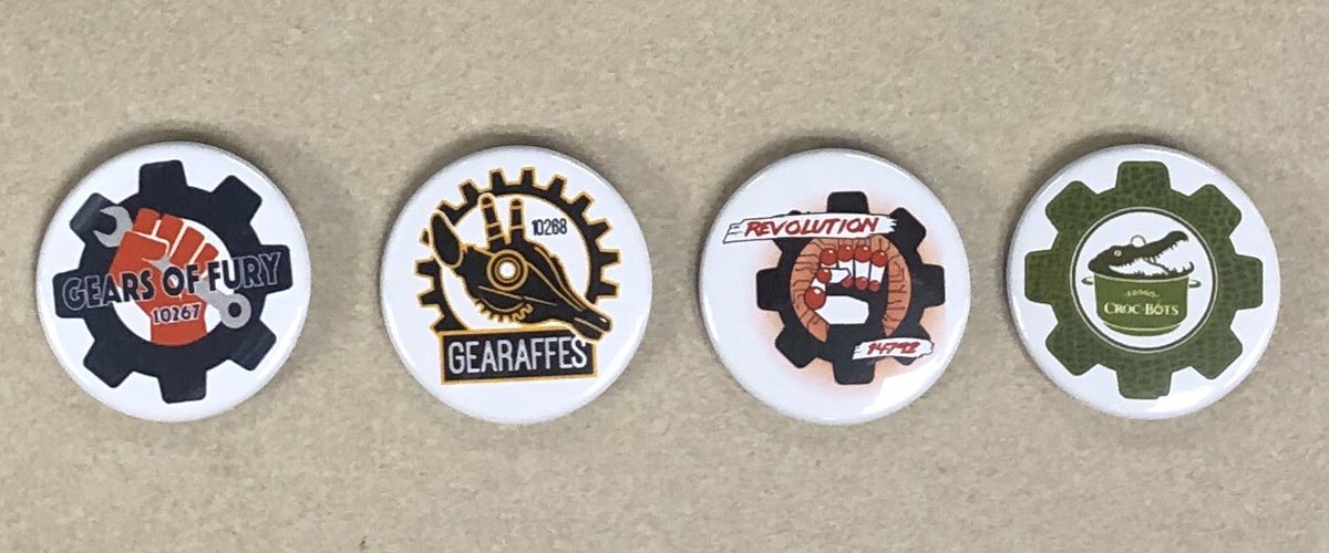 Our team buttons arrived today 🙂