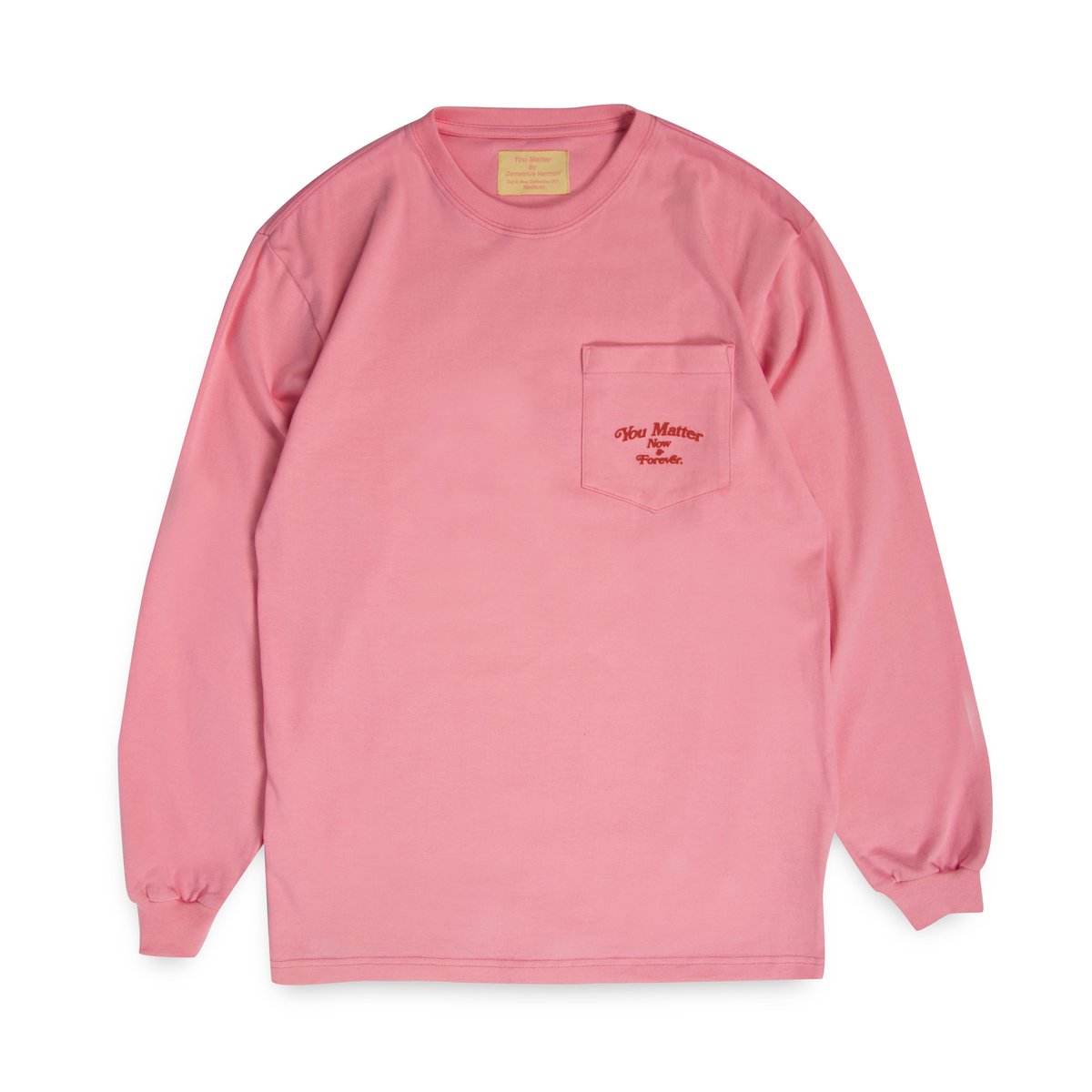 You Matter, Now & Forever Cut & Sew Long Sleeves Available Now while supplies last
demetriusharmon.com

Made using 250GSM superheavy combed/ring-spun cotton, piece dyed, and sewn with care. The logos are featured in high density puff print that jumps off the garment.