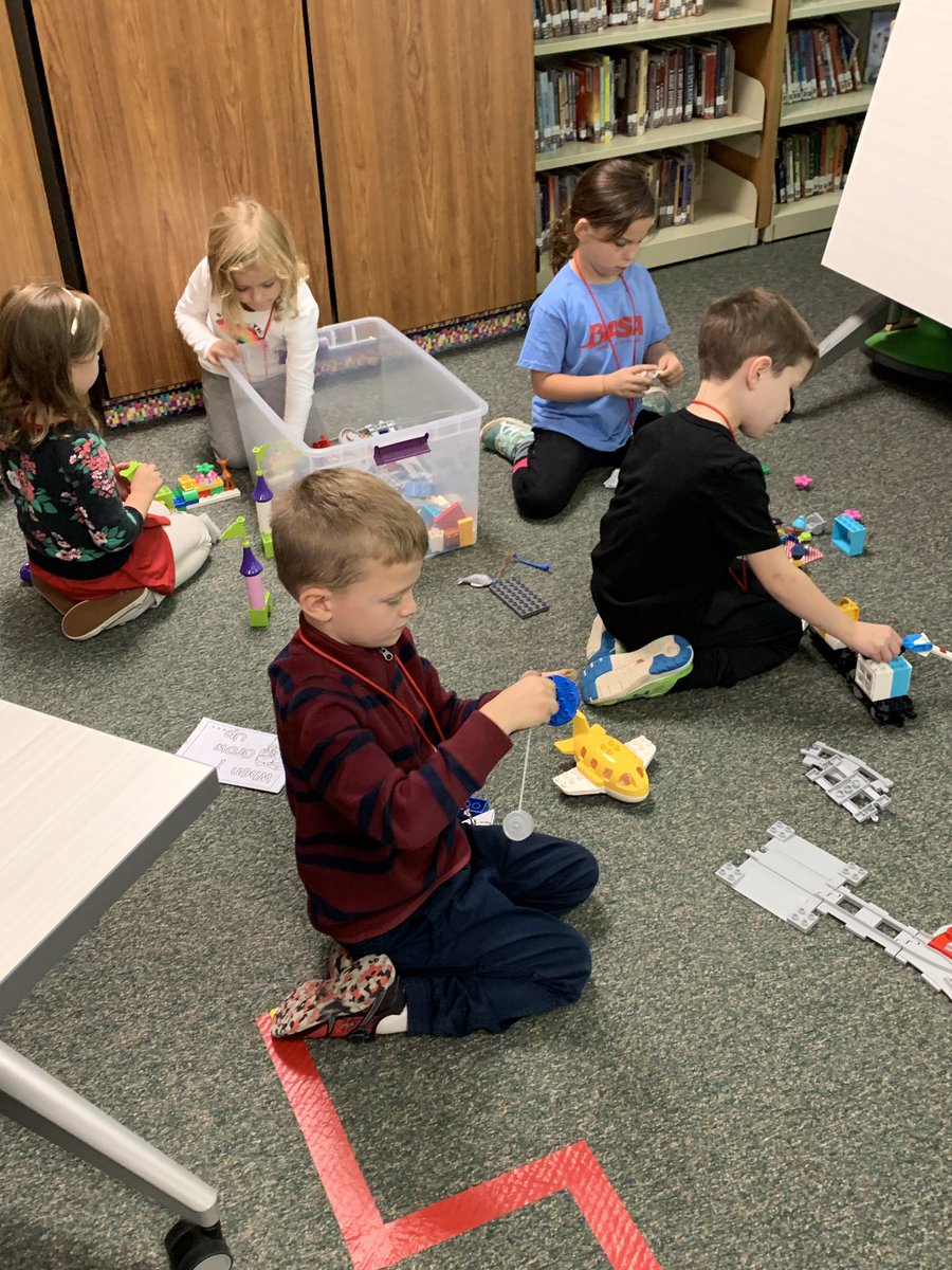 Exploring with our new <a href="/LEGO_Education/">LEGO Education</a> Coding Express kits in kindergarten STEM. <a href="/lauren_heitman/">Mrs. Heitman's Class</a> @JBillingsley220 #NBSColtPride