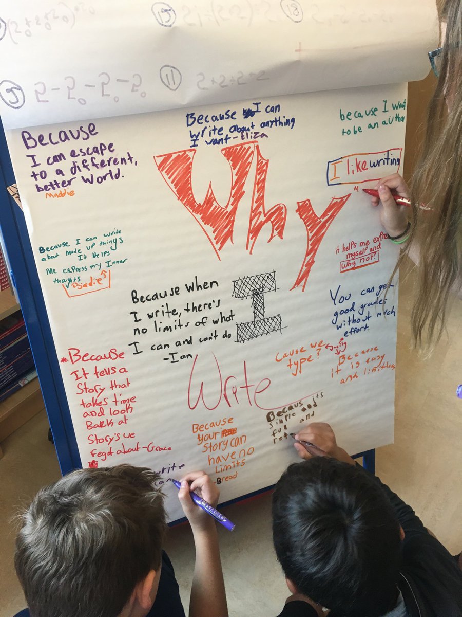 MrTG_Literacy's tweet photo. @EstabrookSchool Grade 5 Ss celebrate “National Day of Writing,” explaining #WhyIWrite @LPSLiteracyK5 #joyoflearning #curiosityinlife https://t.co/dZB3zT90Xy