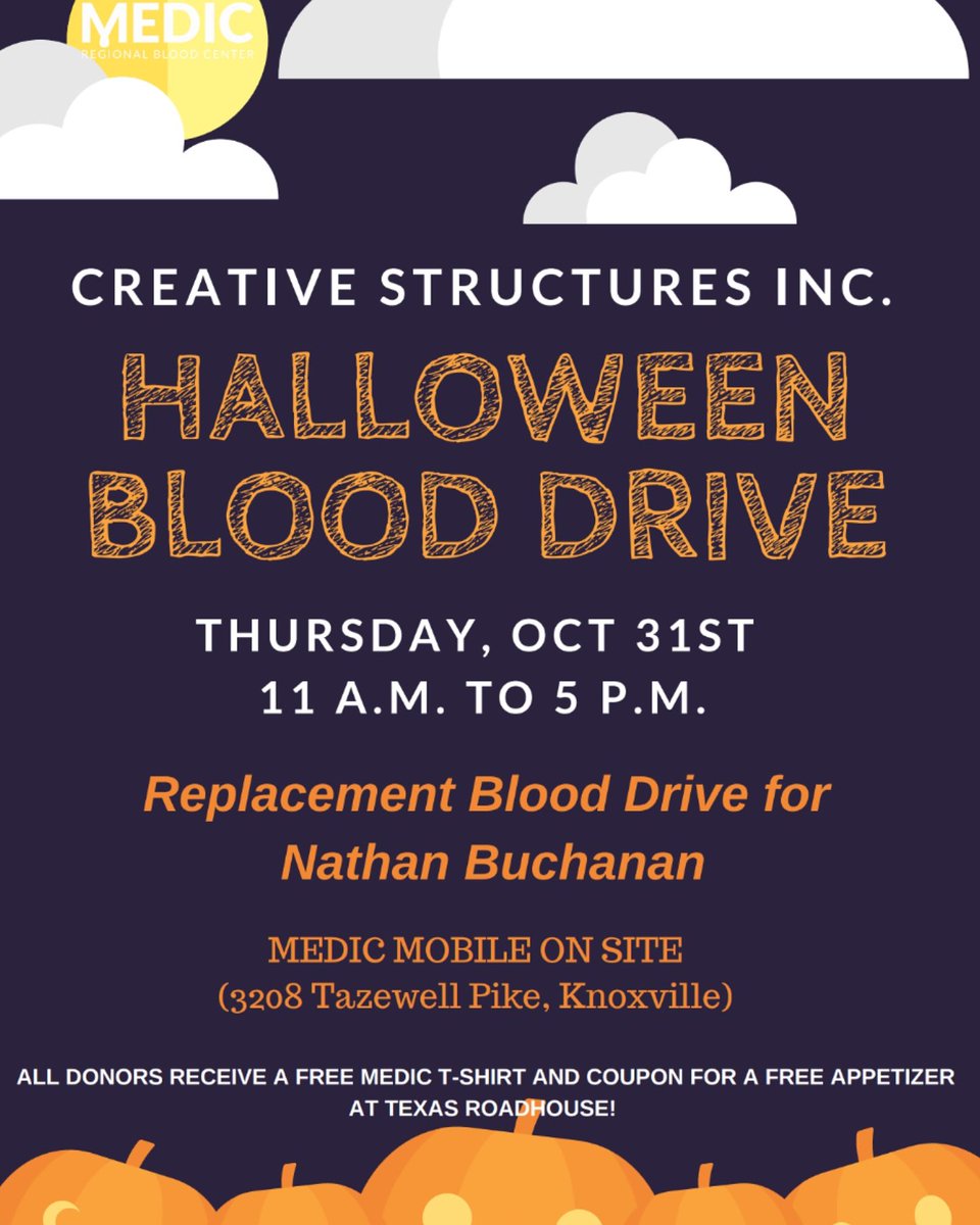 KnoxCleanWindow's tweet image. Stop by Creative Structures on Halloween! Of FREE Lemon Cookies! 
#knoxville